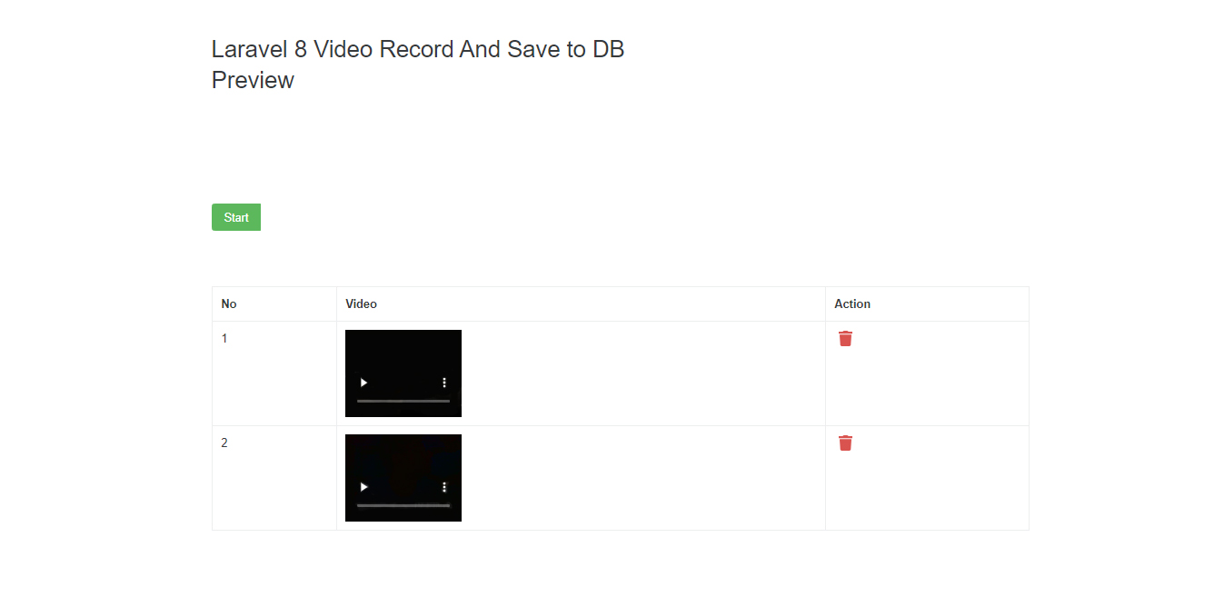Record & upload video from browser using JS & Laravel-8